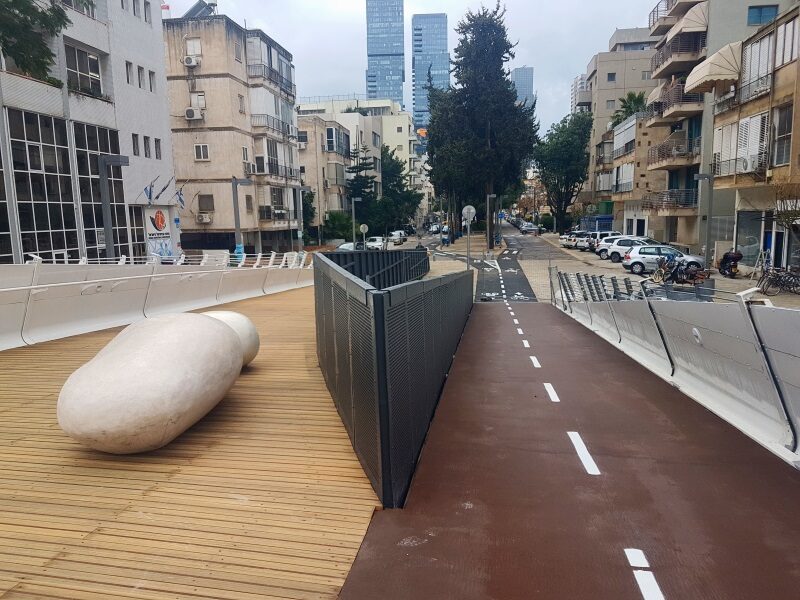 תל אביב גשר שדרות יהודית ביצרון ייפתח מחר לשימוש הציבור הרחב