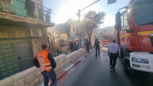 שריפה במבנה מגורים רחוב ברעם ירושלים