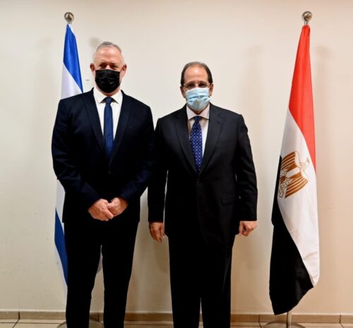 גנץ נפגש עם ראש המודיעין המצרי