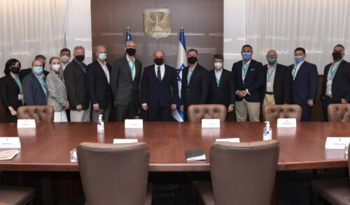 רה"מ נפגש עם משלחת גנרלים ואדמירלים מהמכון היהודי לביטחון לאומי של אמריקה