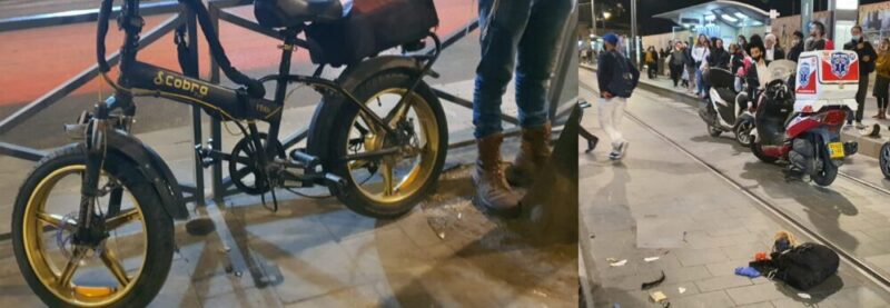 שני רוכבי אופניים חשמליים בני 17 ו-18 התנגשו סמוך לפסי רכבת בירושלים, מצבם בינוני
