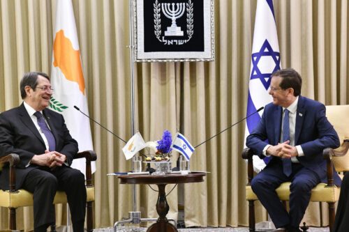 נשיא המדינה ערך פגישת עבודה מדינית עם נשיא קפריסין