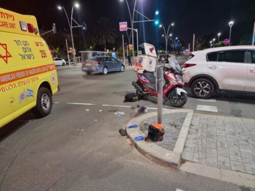 רוכב אופניים בן 50 נפצע קשה מפגיעת רכב באשדוד