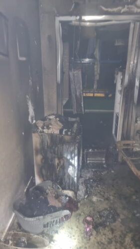 A fire broke out in an apartment in Ashdod, the family fled at the last minute