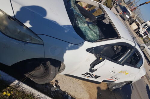 נהג מונית ישראלי נכנס לשכם כדי לתקן את הרכב ונרגם באבנים
