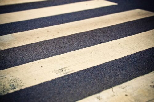 Crossing a road