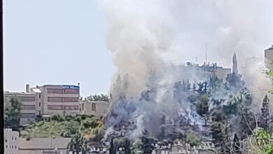 ירושלים - אירוע השריפה בשכונת קריית מנחם, ...