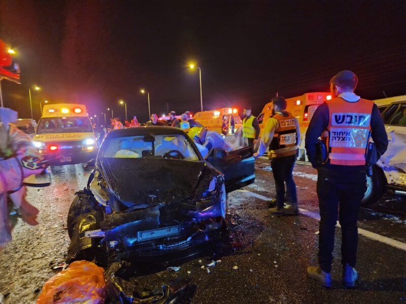 Eight injured in an accident between four vehicles in the Galilee MivzakLive News