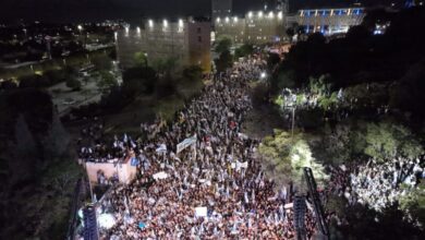 הפגנת המיליון - ירושלים - מפגינים - תומכי הרפורמה המשפטית - לילה