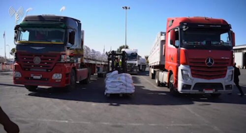 משאיות סיוע - סיוע הומניטרי - רצועת עזה - מעבר רפיח
