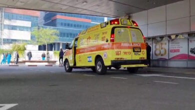 מיון בית חולים רמב"ם - מד"א כרמל - ניידת טיפול נמרץ - פינוי פצוע