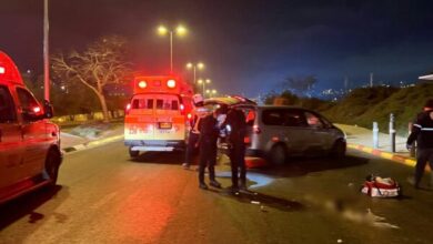 תאונת דרכים - לילה - מד"א ירושלים