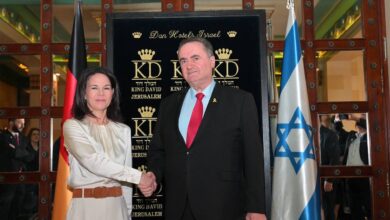 שר החוץ ישראל כ"ץ במפגש עם שרת החוץ של גרמניה